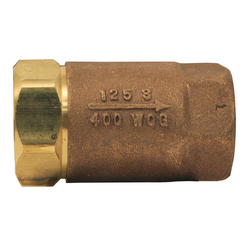 CHECK VALVE 3 FNPT BRS 61-100 BALL CONE - SPRING LOADED Max Pressure 400 PSI WOG non-shock,125 PSI Saturated Steam